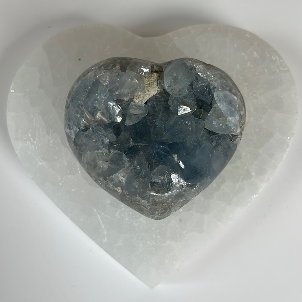 Celestite heart